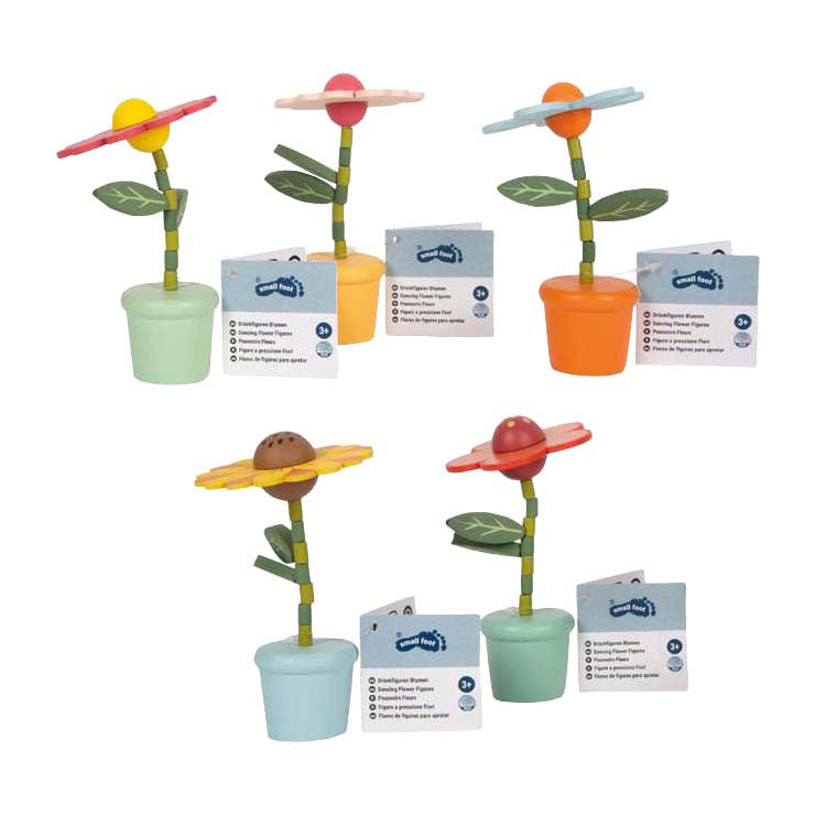 Load image into Gallery viewer, Small foot - houten dansende bloemenfiguren - 10st.