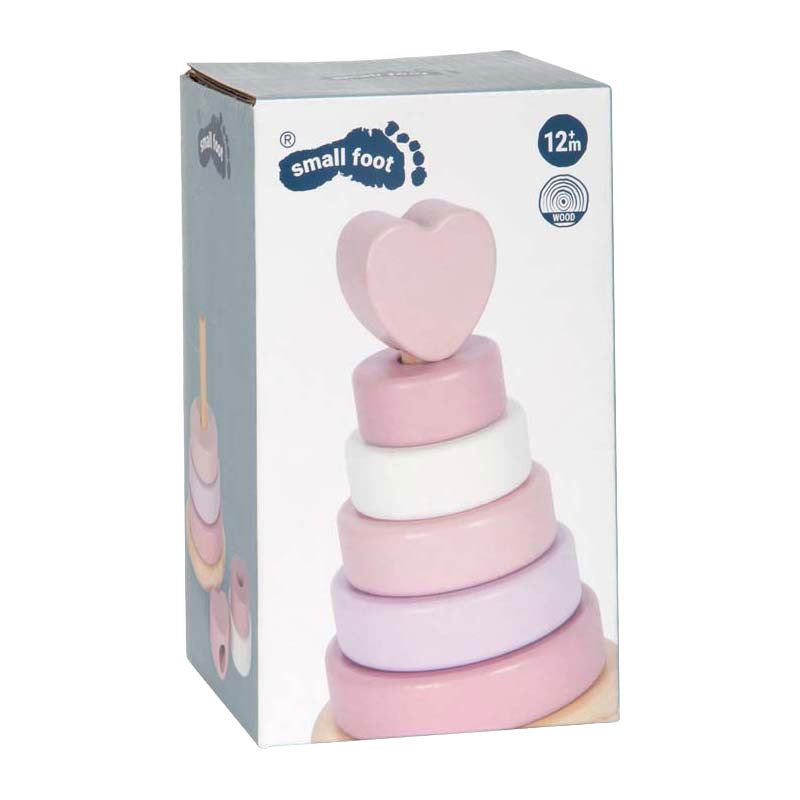 Load image into Gallery viewer, Small foot - houten stapeltoren roze - 7dlg.