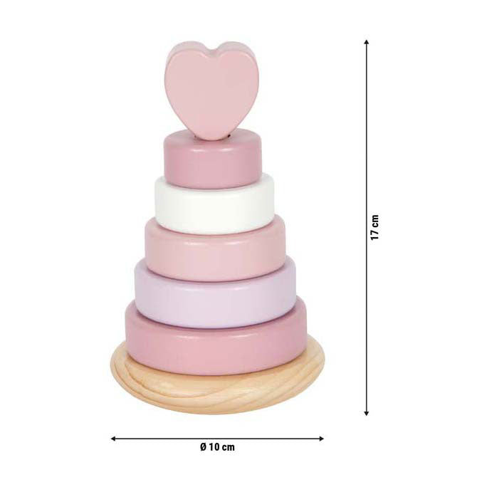 Load image into Gallery viewer, Small foot - houten stapeltoren roze - 7dlg.
