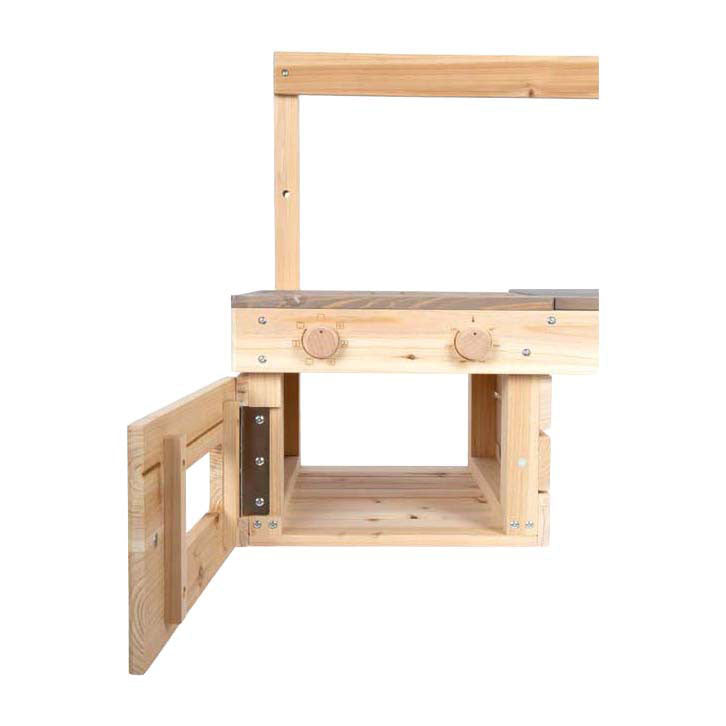 Load image into Gallery viewer, Small foot houten modderkeuken buiten speelkeuken voor kinderen.