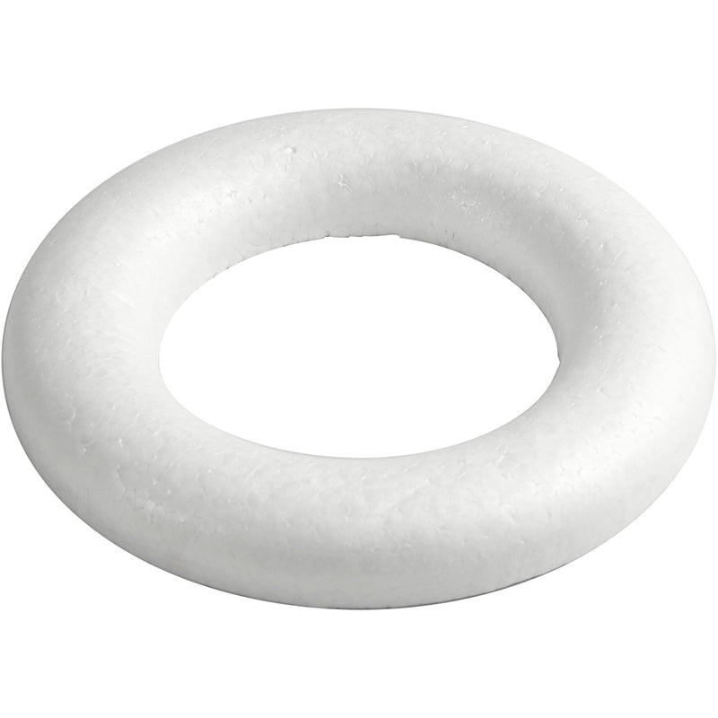 Load image into Gallery viewer, Creativ company https: www.cchobby.nl ringen-met-platte-achterkant-20-cm-25-mm-wit-1-stuk