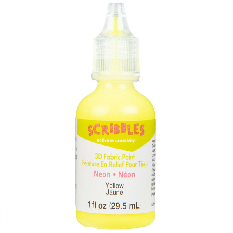 Load image into Gallery viewer, Scribbles • 3d textielverf neon 29,5ml geel