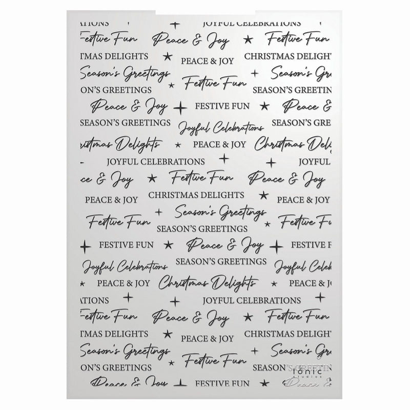 Load image into Gallery viewer, Tonic studios • timeless tidings season’s greetings 3d embossing folder