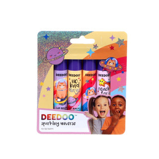 Afbeelding laden in galerijviewer, Deedoo kids lip balm positive vibes 4 stuks | 4 stuks