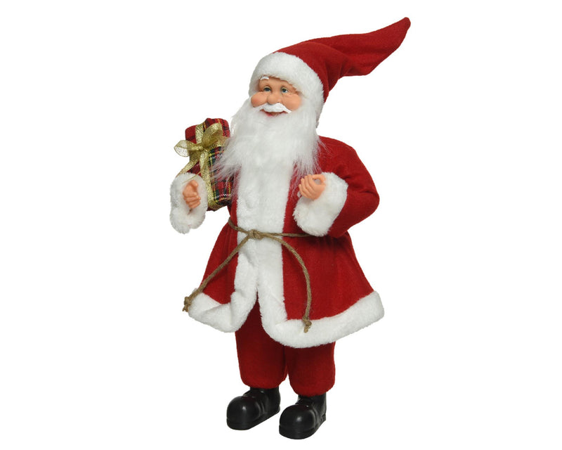 Afbeelding laden in galerijviewer, Decoris beeld kerstman rood polyester 10x20x30cm