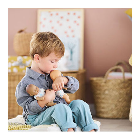 Load image into Gallery viewer, Corolle babypop mini calin konijn blauwe ogen 20cm - vanillegeur.