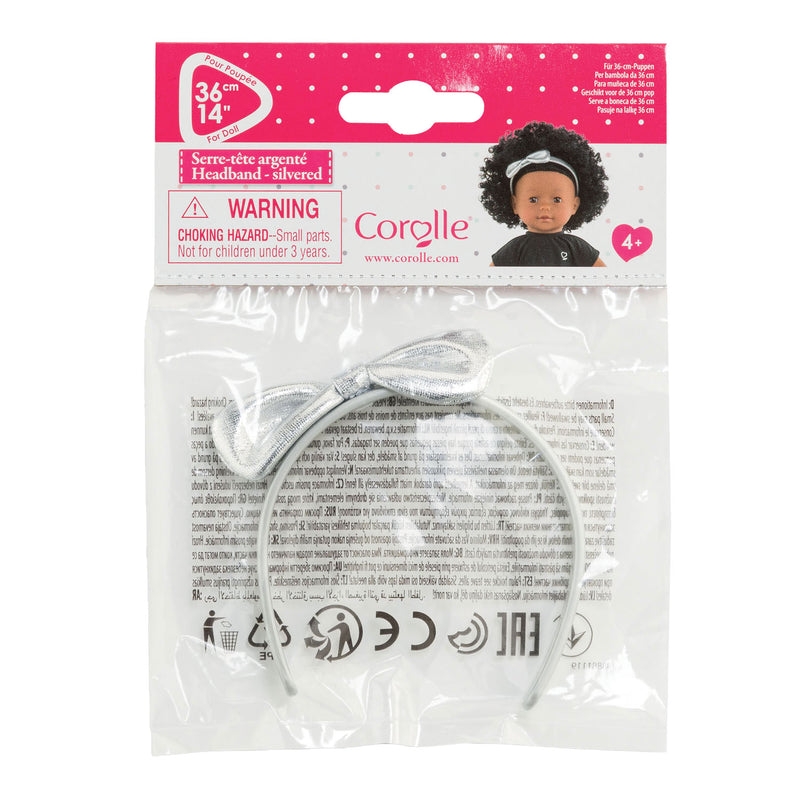 Load image into Gallery viewer, Corolle ma haarband met strik zilver, 36cm