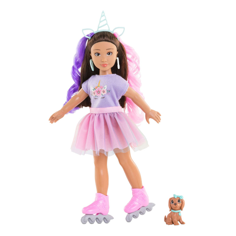 Load image into Gallery viewer, Corolle modepop luna eenhoorn met accessoires en hond - 28 cm.