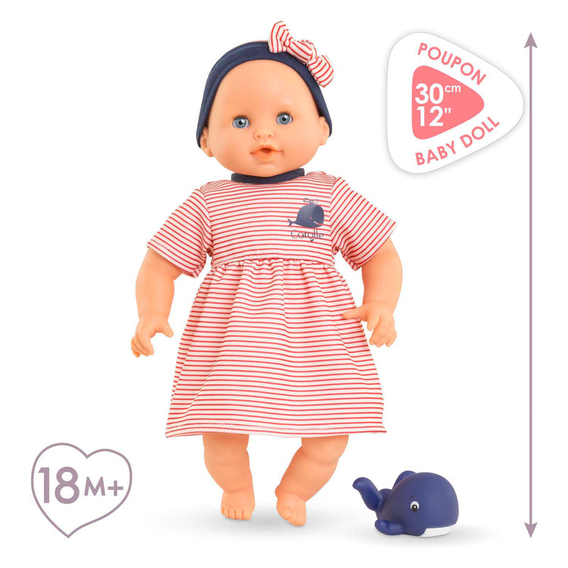 Load image into Gallery viewer, Corolle badpop calypso - zwemvriendje walvis 30cm pop voor waterpret.