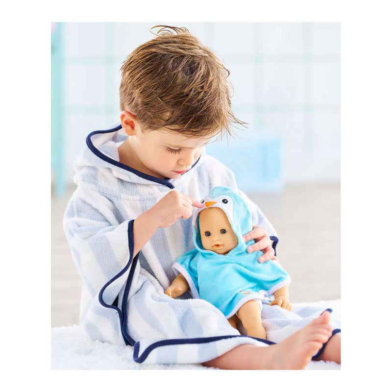 Load image into Gallery viewer, Corolle badcape voor babypop - pinguin, 30cm