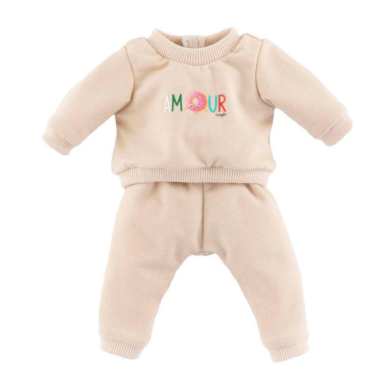 Load image into Gallery viewer, Corolle beige trainingspak voor babypop, 30cm