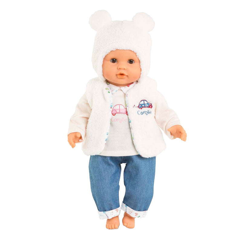 Load image into Gallery viewer, Corolle winterset babypop kleding wit 30cm - poppenoutfit.