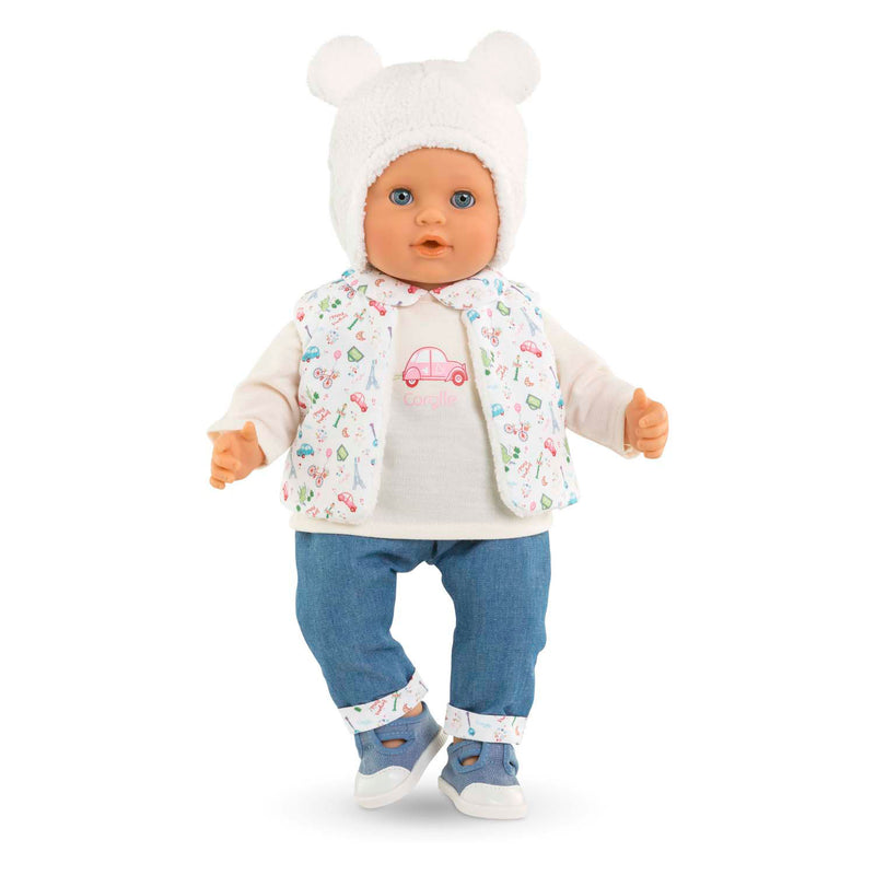 Load image into Gallery viewer, Corolle winterset babypop 36cm - poppenkleding wit polyester.