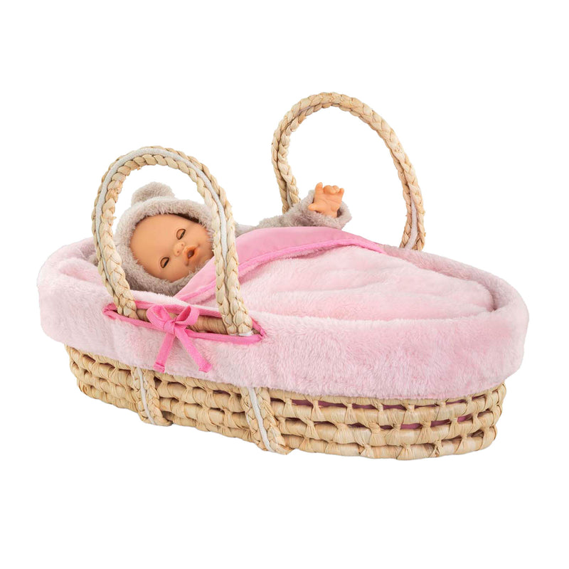 Load image into Gallery viewer, Corolle gevlochten mandenset set voor babypop - pluche