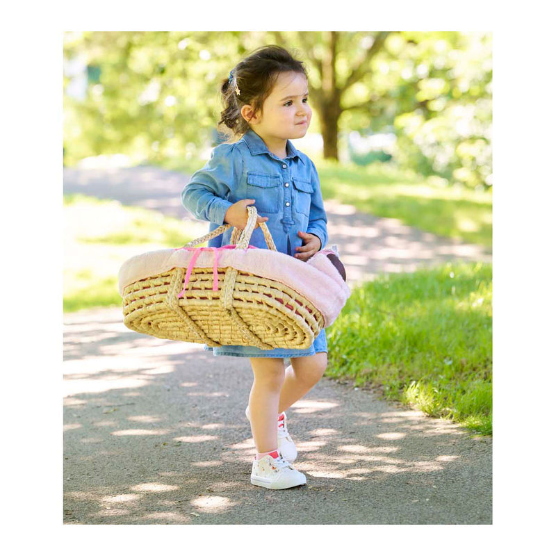 Load image into Gallery viewer, Corolle gevlochten mandenset set voor babypop - pluche