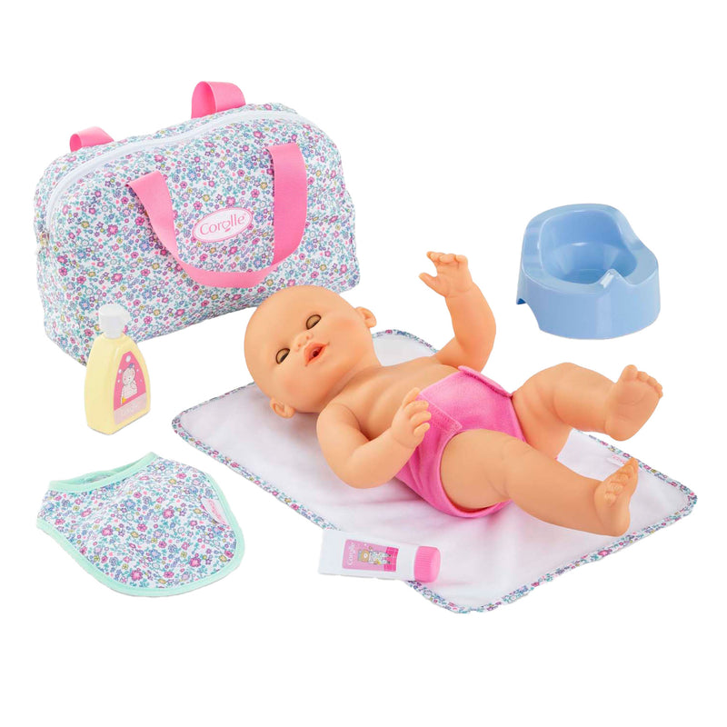 Load image into Gallery viewer, Corolle luieraccessoires bloemen set voor babypop, 36cm
