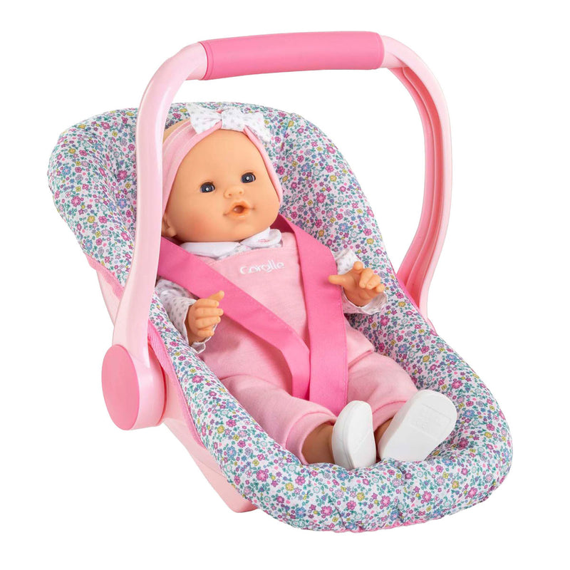 Load image into Gallery viewer, Corolle poppen draagzak bloemen babypop 36cm roze speelgoed.