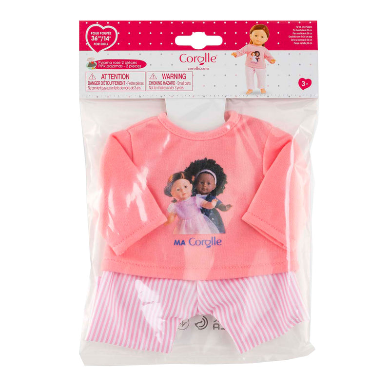 Load image into Gallery viewer, Corolle poppen pyjama roze 36cm - poppenkleding set.