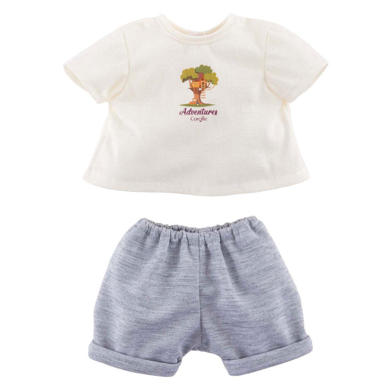 Load image into Gallery viewer, Corolle t-shirt met korte broek kleine ontdekker - 30cm