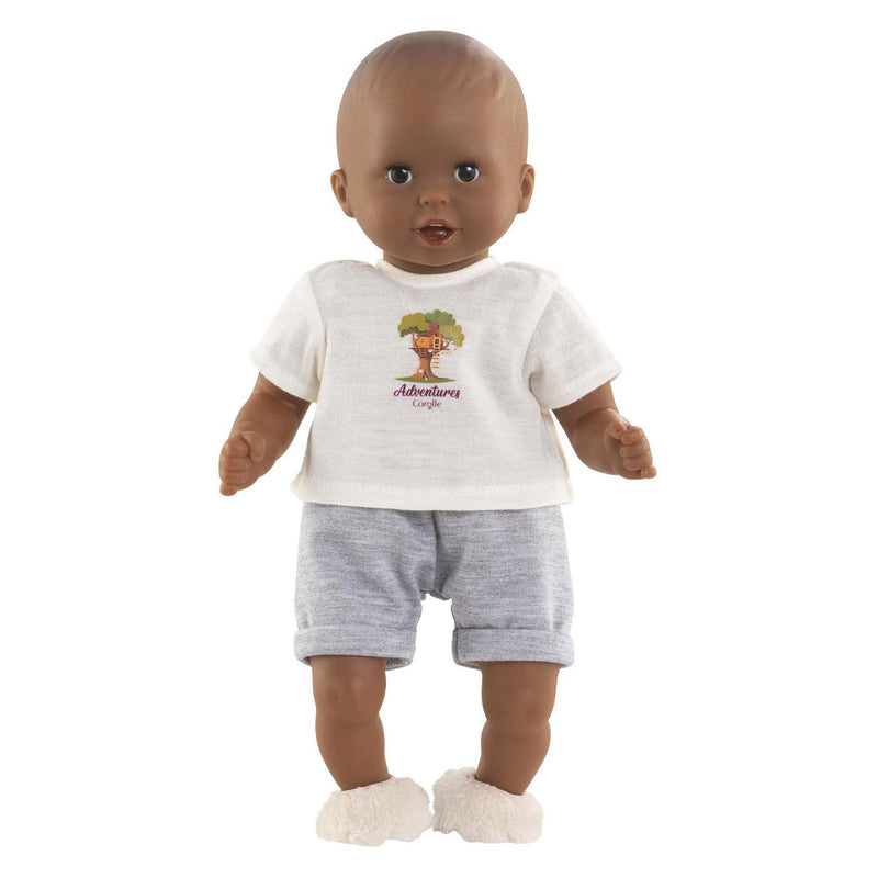 Load image into Gallery viewer, Corolle poppenoutfit t-shirt en korte broek kleine ontdekker 30cm.