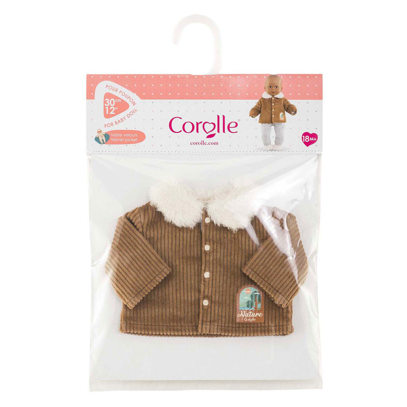 Load image into Gallery viewer, Corolle poppenjasje velours kleine ontdekker 30cm bruin fleece.
