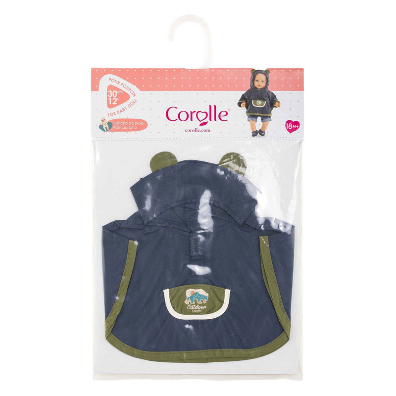 Load image into Gallery viewer, Corolle regenponcho poppenkostuum kleine ontdekker 30cm blauw.