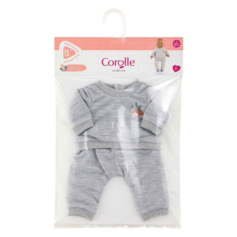 Load image into Gallery viewer, Corolle poppenkostuum joggingpak grijs 36cm - zachte poppenkleding.