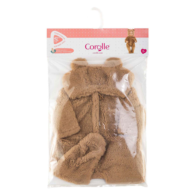 Load image into Gallery viewer, Corolle bunting brown bear onesie - 42cm
