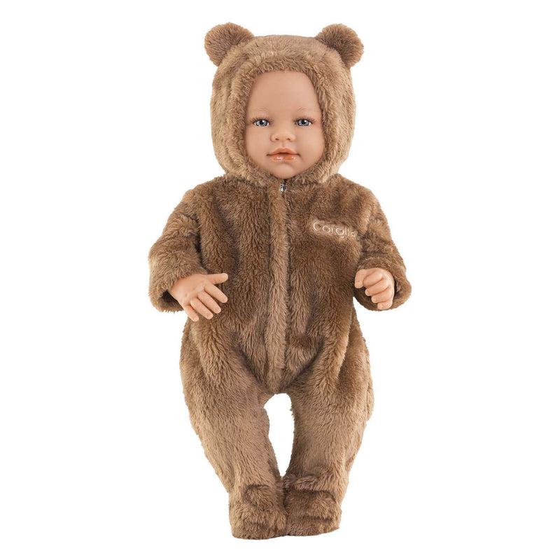 Load image into Gallery viewer, Corolle bunting brown bear onesie - 42cm