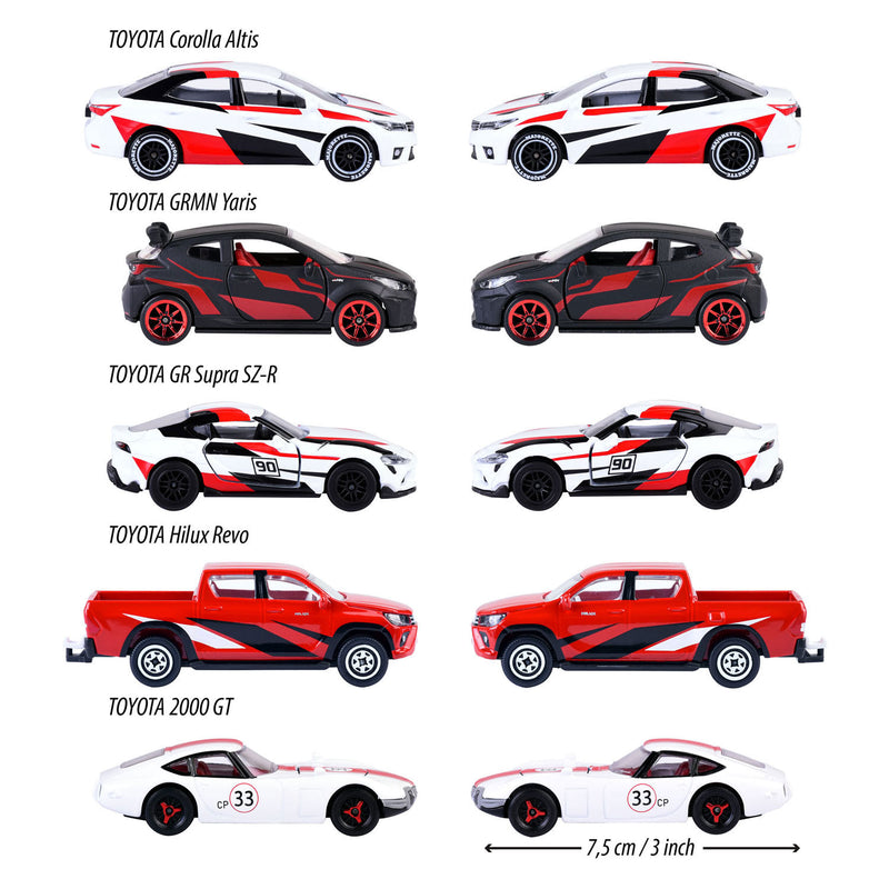 Afbeelding laden in galerijviewer, Majorette toyota die-cast racing auto's giftpack, 5st.