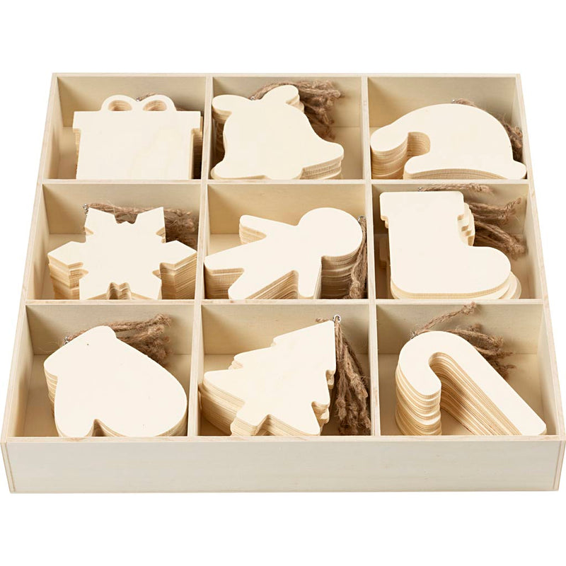 Afbeelding laden in galerijviewer, Https: www.cchobby.nl houten-decoraties-kerstfiguren-afm-7-9-cm-dikte-4-mm-90-stuk-1-doos