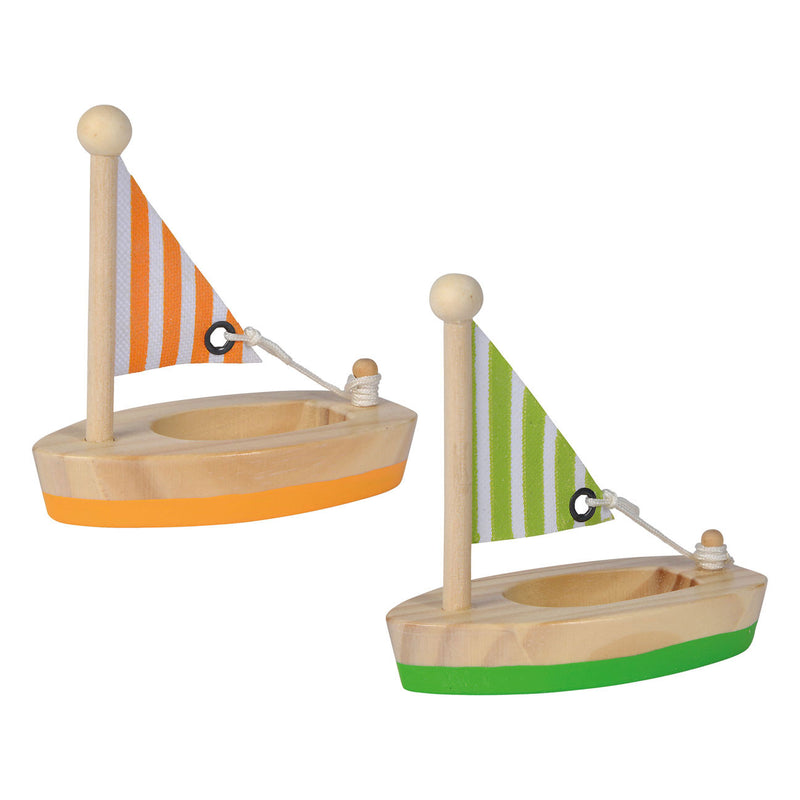 Load image into Gallery viewer, Eichhorn houten zeilbootjes, 2st.