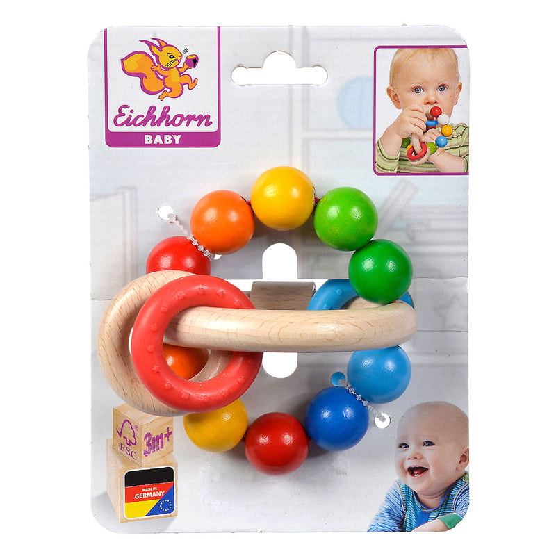 Load image into Gallery viewer, Eichhorn baby houten grijpring 3d