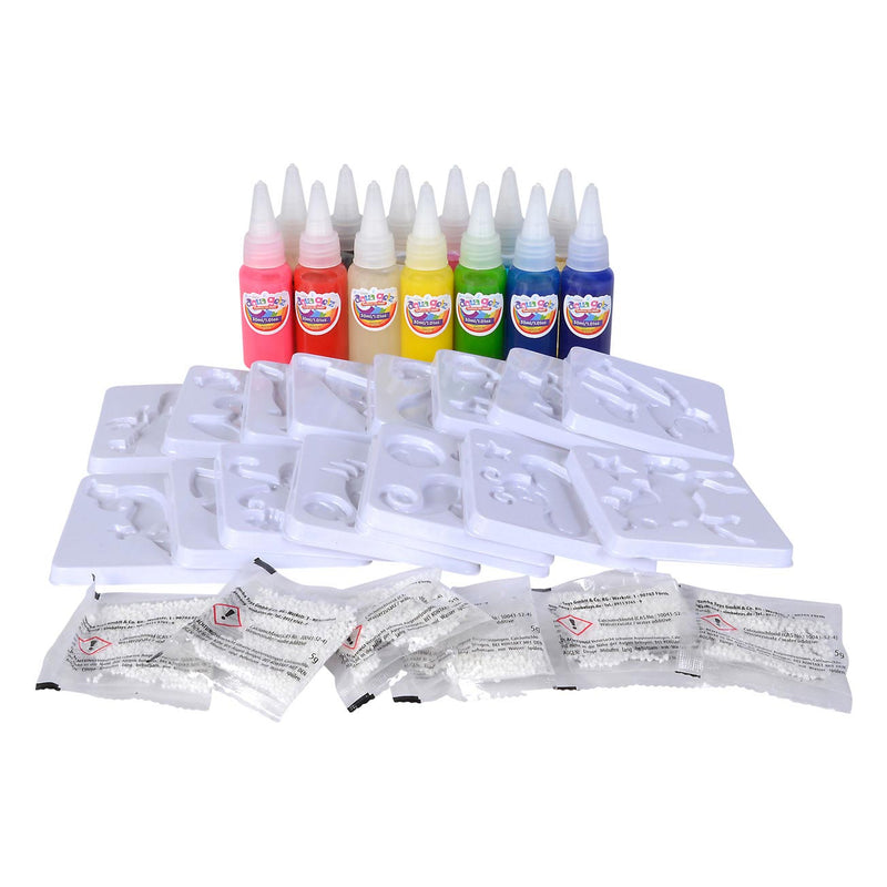 Load image into Gallery viewer, Simba aqua gelz colossal set, 13 flesjes kleurgel, elk 30ml, 16 mallen, 6x additief, vanaf 8 jaar - hobbypakket