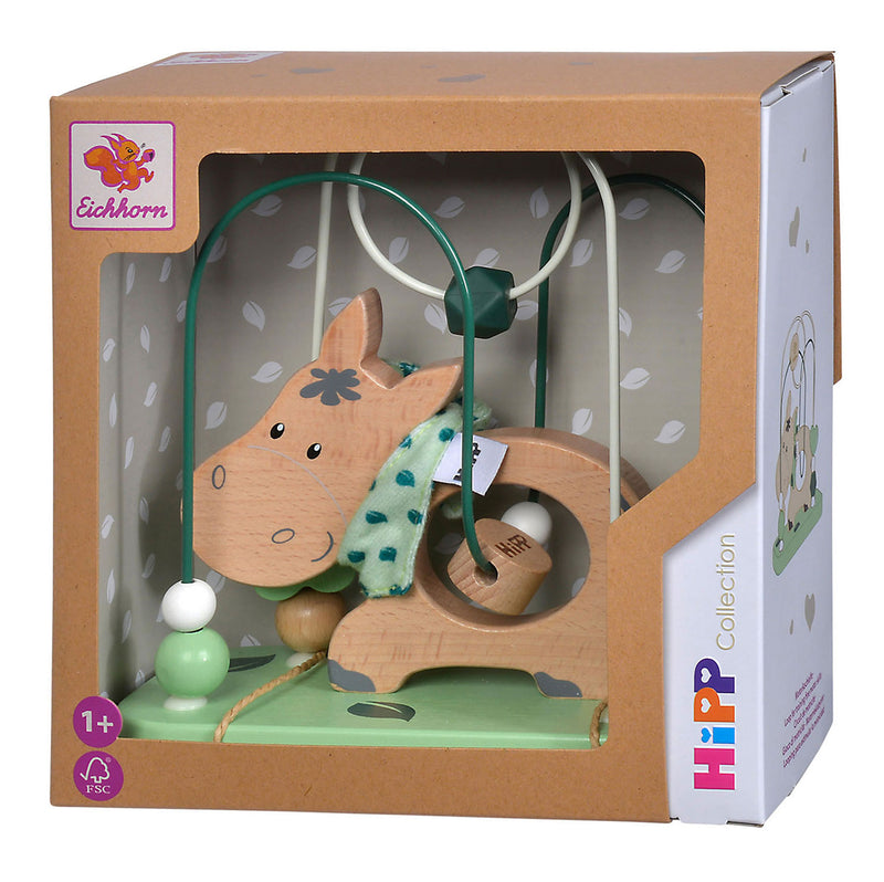 Load image into Gallery viewer, Eichhorn houten motoriek speelgoed ezel - kleurrijke baby spiraal.
