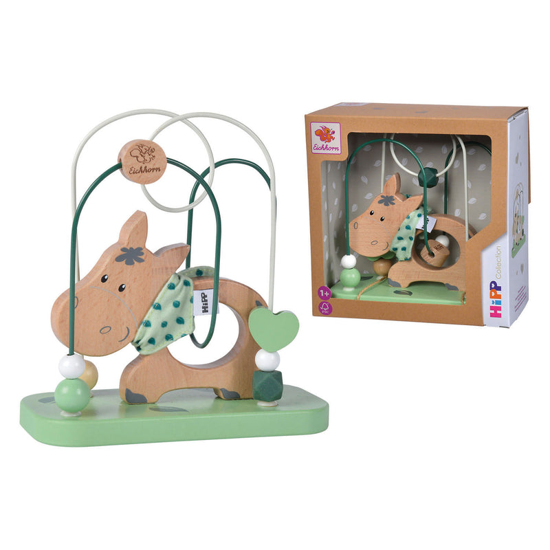 Load image into Gallery viewer, Eichhorn houten motoriek speelgoed ezel - kleurrijke baby spiraal.