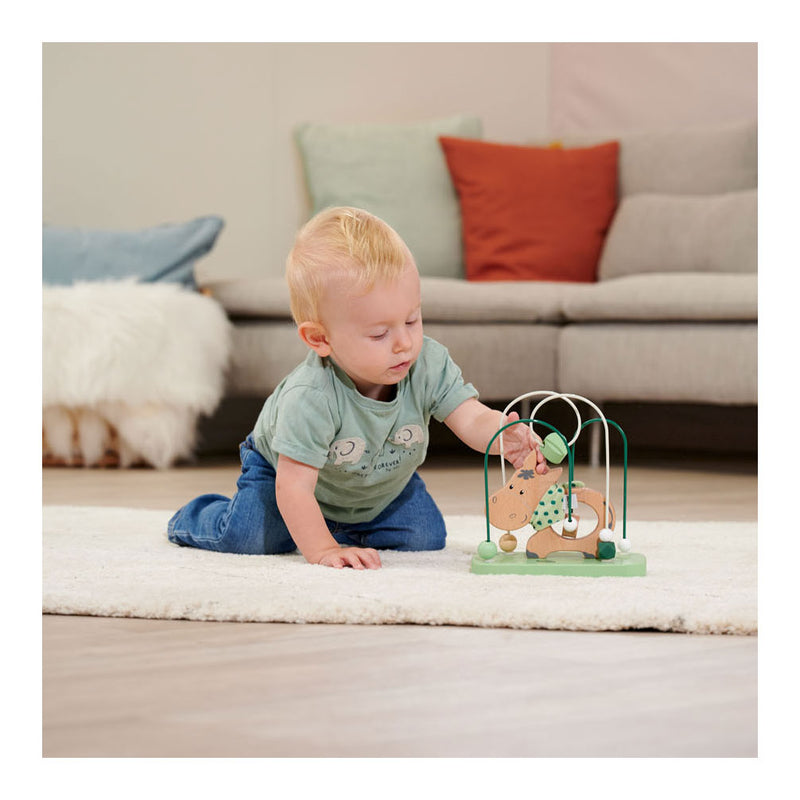 Load image into Gallery viewer, Eichhorn houten motoriek speelgoed ezel - kleurrijke baby spiraal.