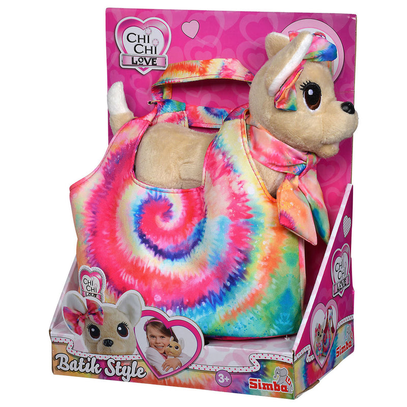 Load image into Gallery viewer, Chi Chi Love Puppy Knuffel in Tas Batik Style