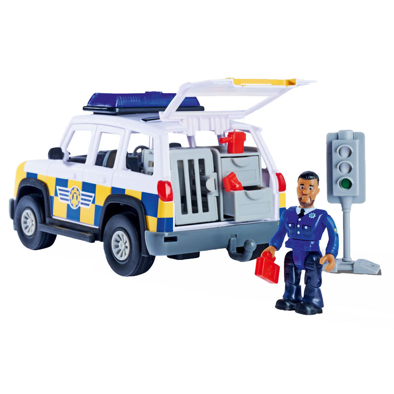 Load image into Gallery viewer, Simba brandweerman sam politieauto speelgoed met speelfiguur malcolm.