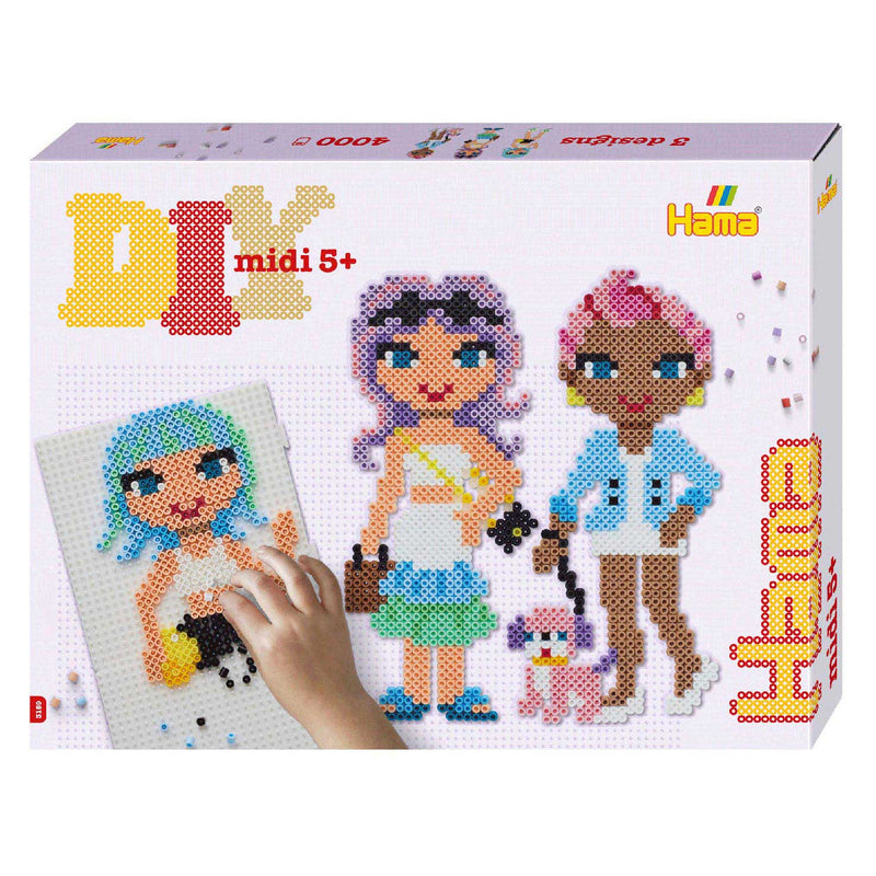 Load image into Gallery viewer, Hama midi strijkkralenset gift box - fashion girls, 4000st.