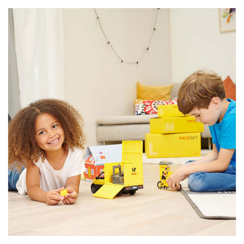 Load image into Gallery viewer, Dickie dhl pakketvoertuigset