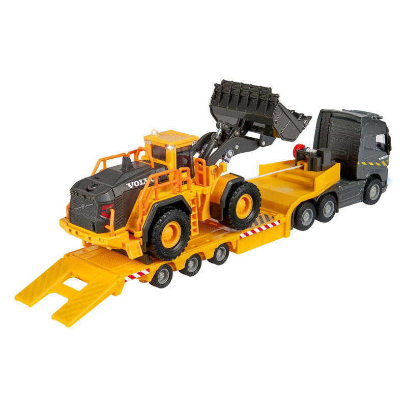 Load image into Gallery viewer, Majorette volvo fh16 truck met oplegger en wiellader