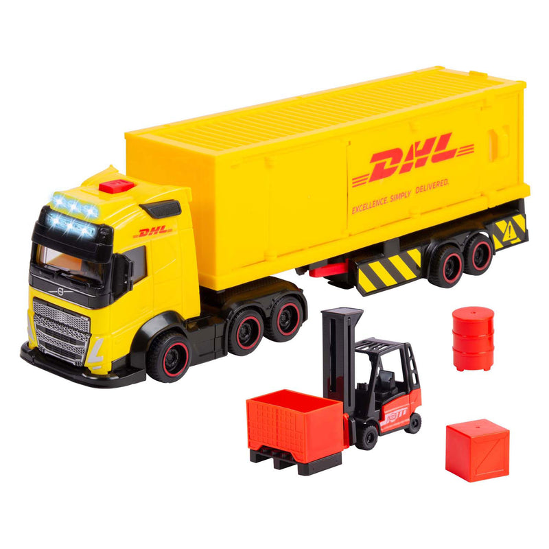 Load image into Gallery viewer, Dickie dhl set met vrachtwagen en vorkheftruck