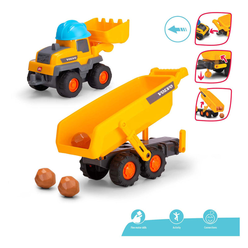 Load image into Gallery viewer, Dickie simba - abc - tracey trailer - graafmachine - kiepwagen - volvo - licht en geluid - vanaf 1 jaar