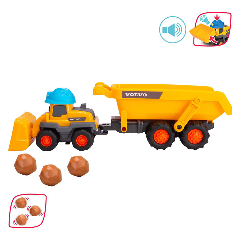 Load image into Gallery viewer, Dickie simba - abc - tracey trailer - graafmachine - kiepwagen - volvo - licht en geluid - vanaf 1 jaar