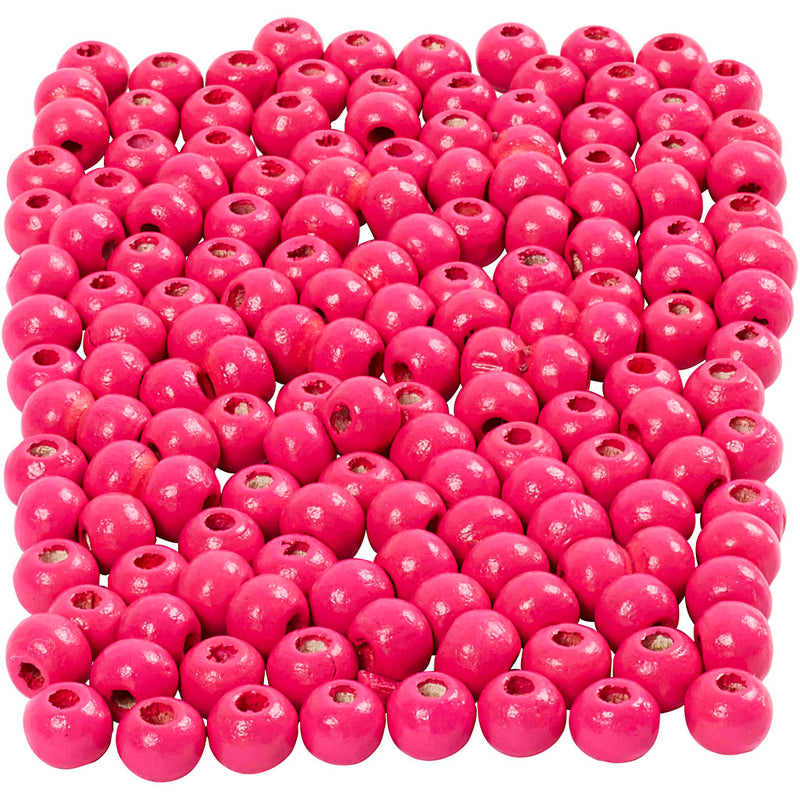 Afbeelding laden in galerijviewer, Https: www.cchobby.nl houten-kralen-d-5-mm-gatgrootte-1-5-mm-ca-150-stuk-roze-150-stuk-6-gr-1-doos