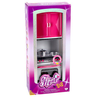 Load image into Gallery viewer, Fleur keuken speelset gasfornuis met oven en keukenkastje