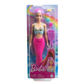 Load image into Gallery viewer, Barbie zeemeermin roze lang haar