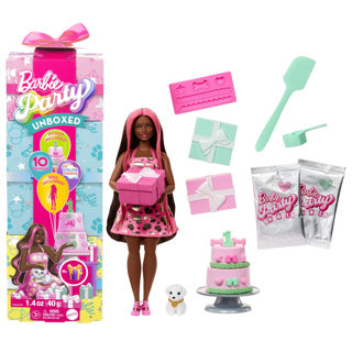 Load image into Gallery viewer, Ty barbie par unboxed 2 1 pop met knalroze jurk