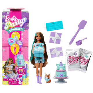 Load image into Gallery viewer, Ty barbie par unboxed 2 1 pop met blauwe jurk